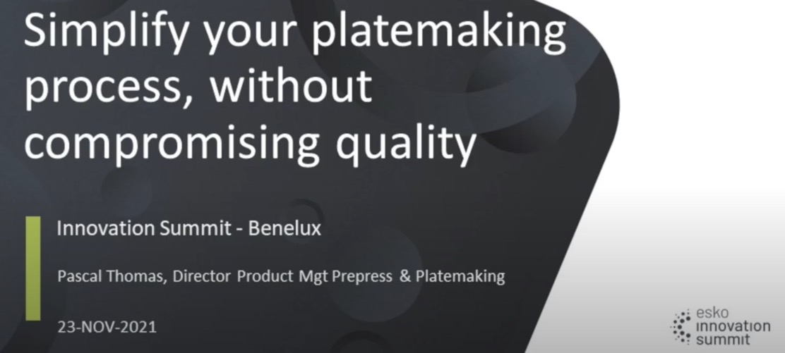 Esko innovation summit platemaking process
